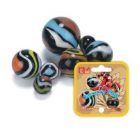 Toy Marbles - King Marbles Spazzy Ray 8 X 25mm in Net with Header Card