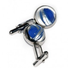 Blue Bunting Cufflinks that are all hand assembled and totally unique to Macaraya