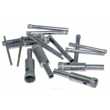 Diamond tip drill bits - suitable for Dremel drills - 10 per pack. 2-3-4mm